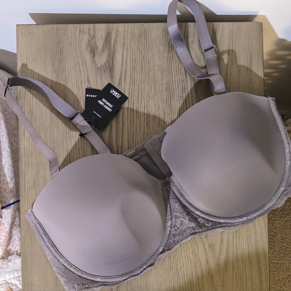 Torrid 44DD Gray Strapless Bra NWT